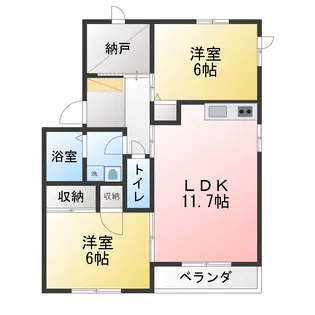 ミレニアム・タウン雪華【2階】の間取り