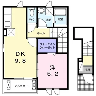 メゾンド・クリスタルB【2階】の間取り