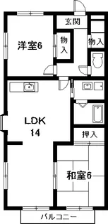 ファインアート新守【2階】の間取り
