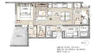 ETENA中仙道西【2階】の間取り
