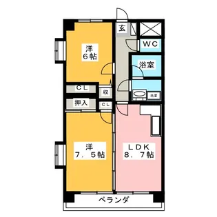 ボン・メゾン【6階】の間取り