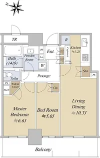 パークタワー西新宿【18階】の間取り