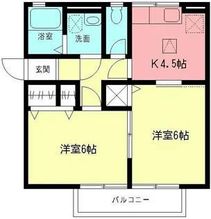 一之崎ハイツ【2階】の間取り