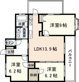 Villa Vert【3階】の間取り