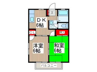 ユタカパナハイツ【2階】の間取り