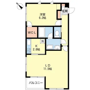 ラ・ネニュファール【2階】の間取り