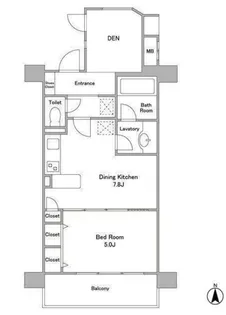 HF学芸大学レジデンス【7階】の間取り