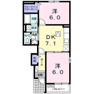 ヴァーチャスMK【1階】の間取り