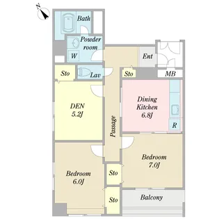 アリーバ西葛西【10階】の間取り