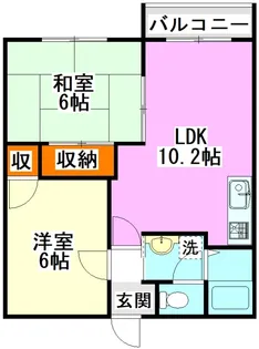 風とひなたのアマルフィ【2階】の間取り