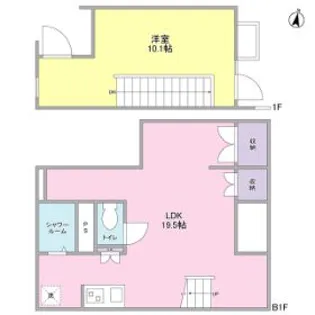 ル・トラン代々木公園【1階】の間取り