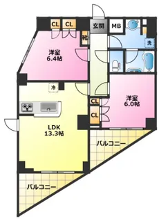 プロスパーレジデンス【3階】の間取り