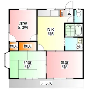 光ハイツ【1階】の間取り