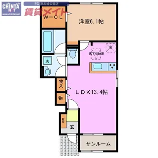 ラ フローナ II【1階】の間取り