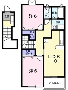 サンセールII【2階】の間取り