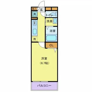 アムール横須賀中央【2階】の間取り