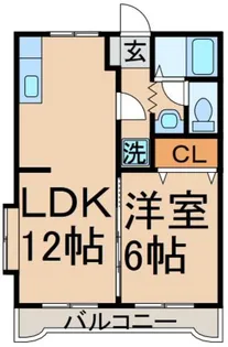 コーポ藤 No5【1階】の間取り