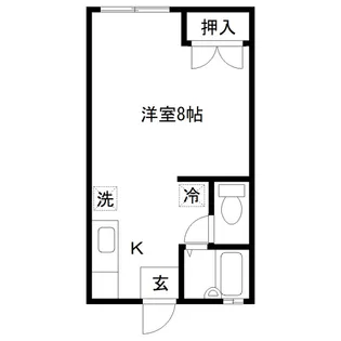 TNK-1アパート【1階】の間取り