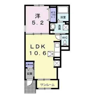 シエロ・ガーデン北島B【1階】の間取り