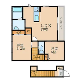 シャーメゾンエテルノ【2階】の間取り