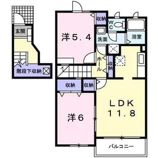 パティオI【2階】の間取り