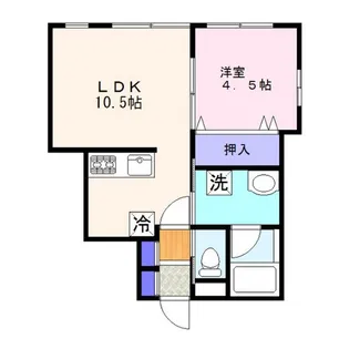 ファブール東力【1階】の間取り