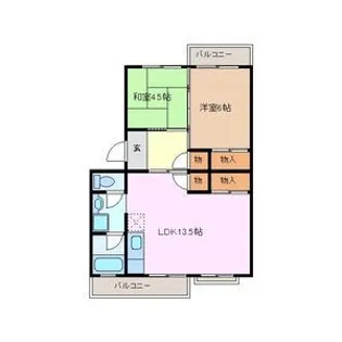 江場ハイツ【3階】の間取り