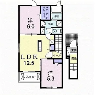サニープラシードII【2階】の間取り