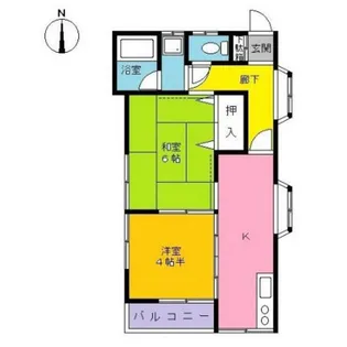 エルハイツ【2階】の間取り