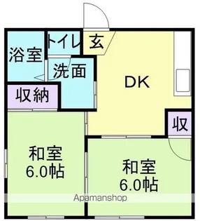 フォーブル若葉【1階】の間取り