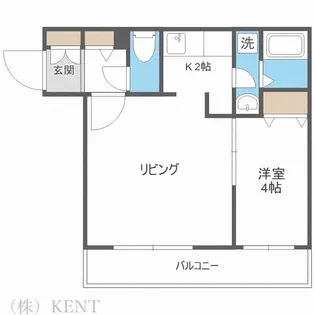 アスパイア琴似【4階】の間取り