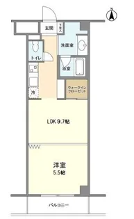ラクラス麻布十番【8階】の間取り