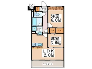 シャロバ-ラ【1階】の間取り