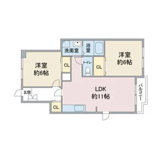 サンフォレスタI【1階】の間取り