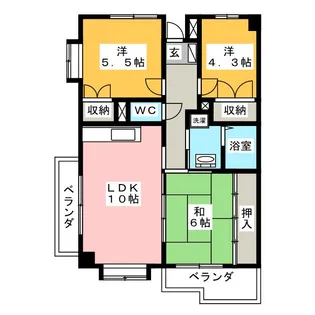 湘南カームライズ【2階】の間取り