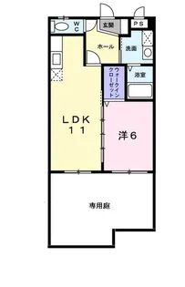 メゾン エスポワ-ル【1階】の間取り