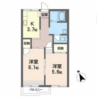 ラフォーレ青葉【2階】の間取り