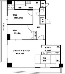 ライオンズマンション千葉県庁前【3階】の間取り