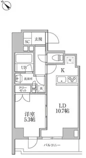 レジディア文京本郷III【10階】の間取り