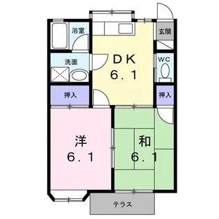 ひかりハイツ【1階】の間取り