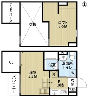 スペランツァ堺【2階】の間取り