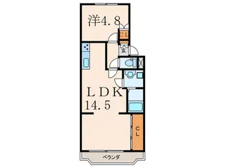 テラスフロ-ラI【1階】の間取り