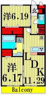 マウンテンハート【2階】の間取り