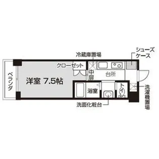 バウスクロス仙台上杉【学生マンション】【10階】の間取り