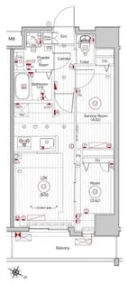 メイクスWアート横浜関内【8階】の間取り