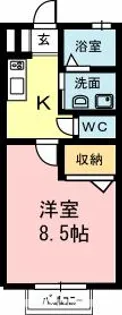 マクウル嶋津【1階】の間取り