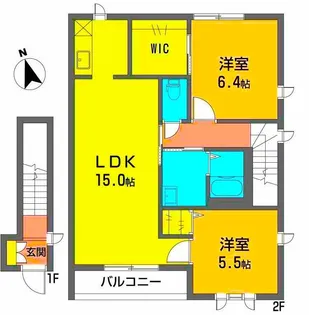 ストロベリーフィールズFの間取り