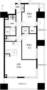 ロイヤルパークスシーサー南千住【9階】の間取り