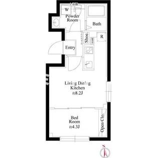 CASA PIAZZA 下丸子【3階】の間取り