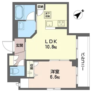 レジアヒル東中野【1階】の間取り